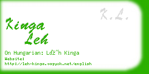 kinga leh business card